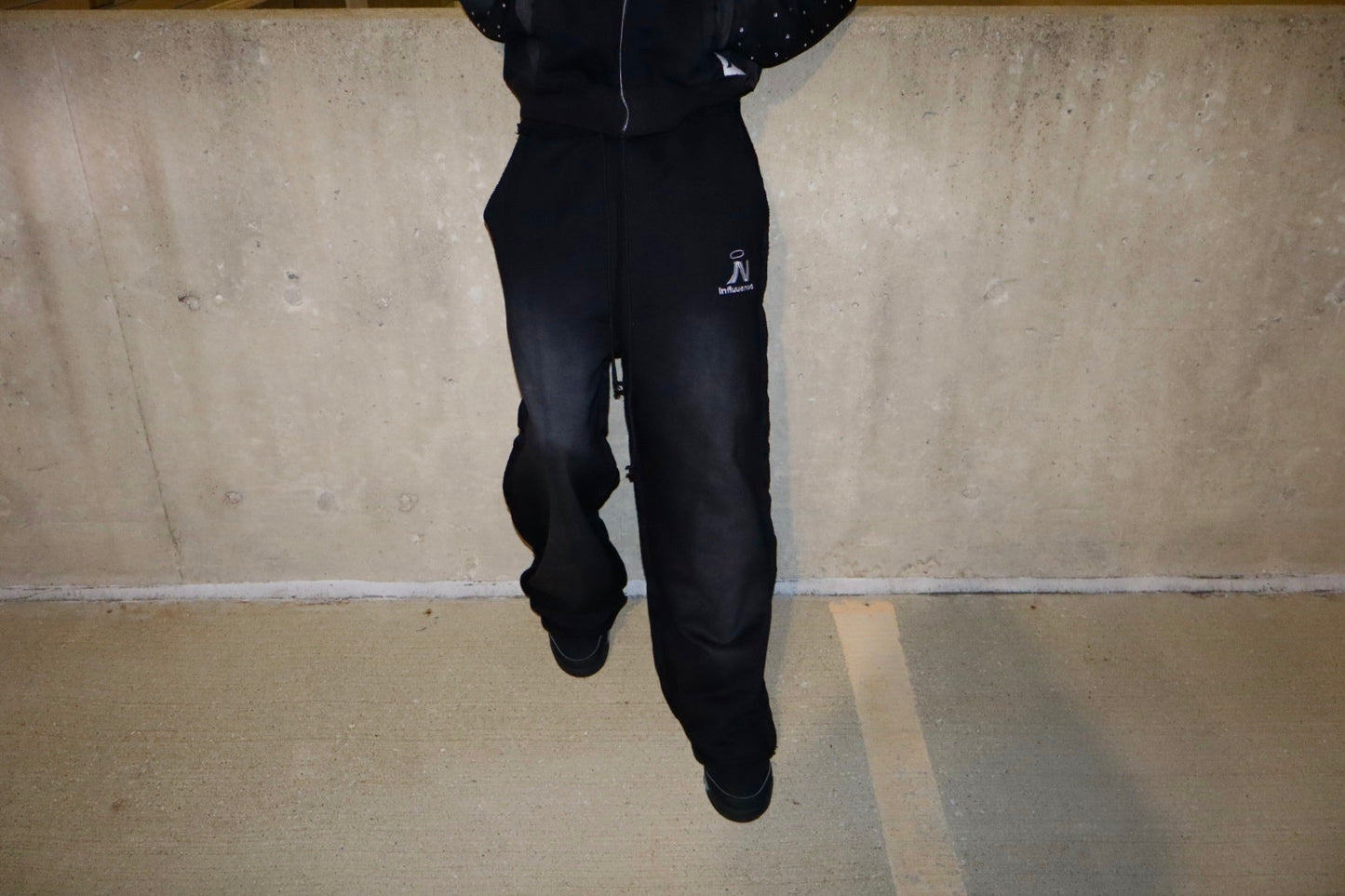 BLACK OVERSIZED INFLUU SWEATS