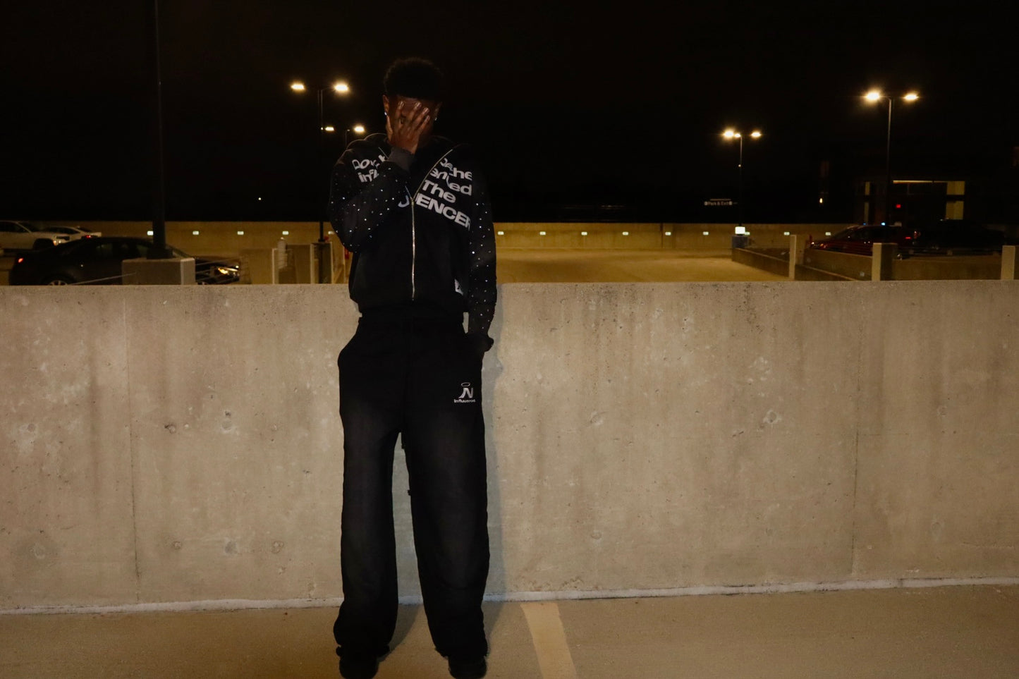 BLACK OVERSIZED INFLUU SWEATS