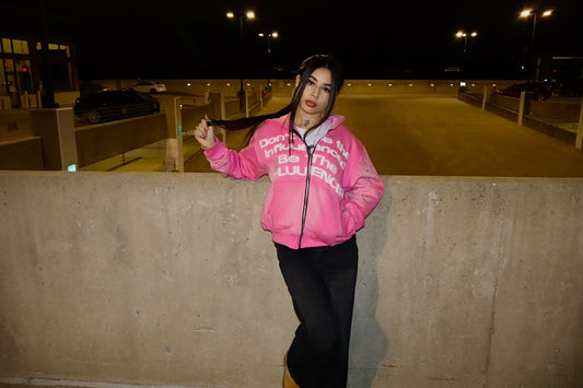 “PINK STAR” INFLUU ZIP UP