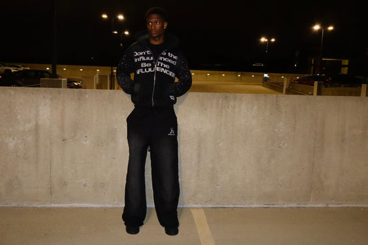 BLACK OVERSIZED INFLUU SWEATS